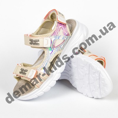 Детские босоножки Lilin Shoes B058-1-1 золото большие